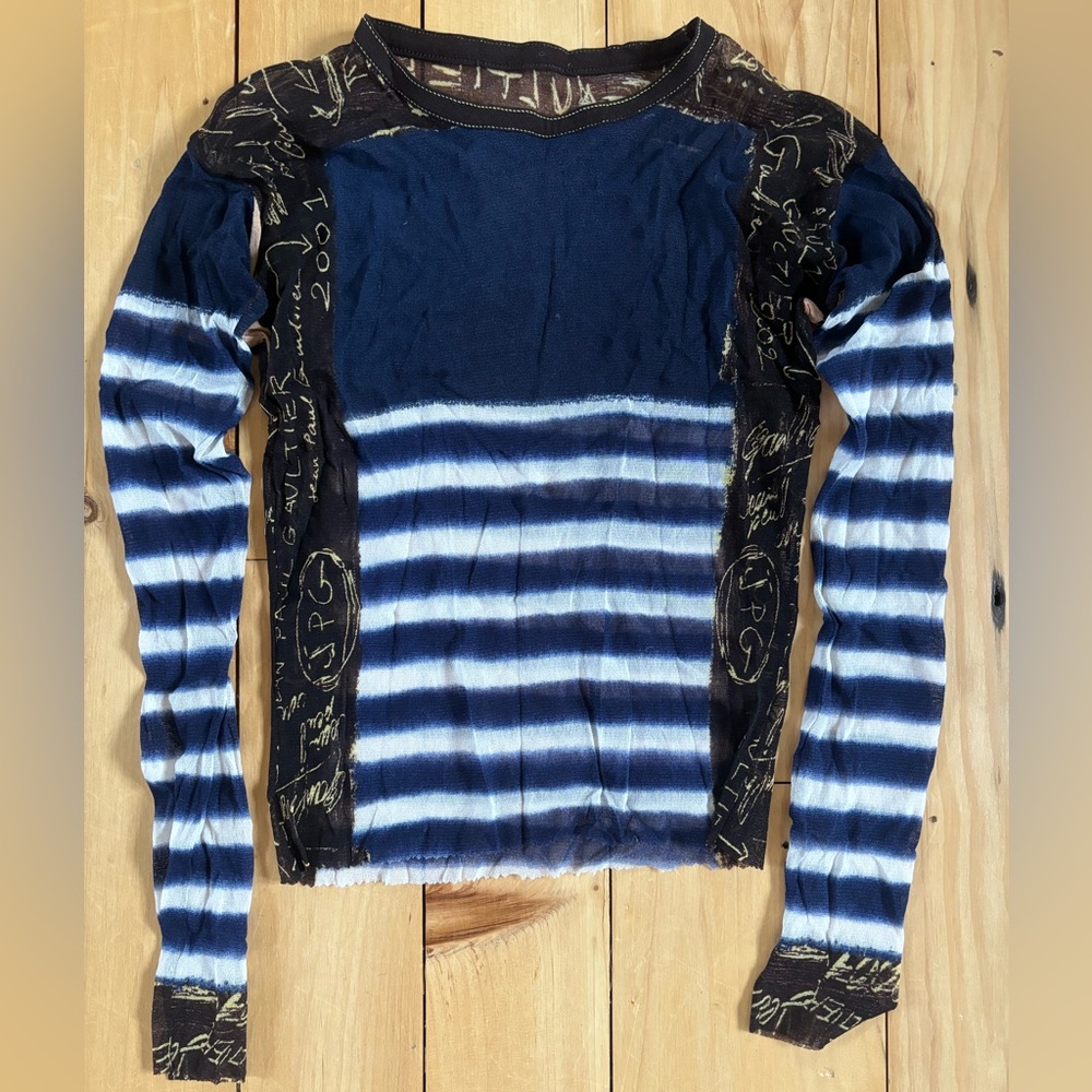 Vintage 2001-2002 Jean Paul Gaultier Women’s Mesh Long Sleeve Top